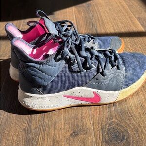 NIKE PG 3 PAUL GEORGE WORN PE BASKETBALL SHOES BLUE  AO2607-401 (SIZE 7)
